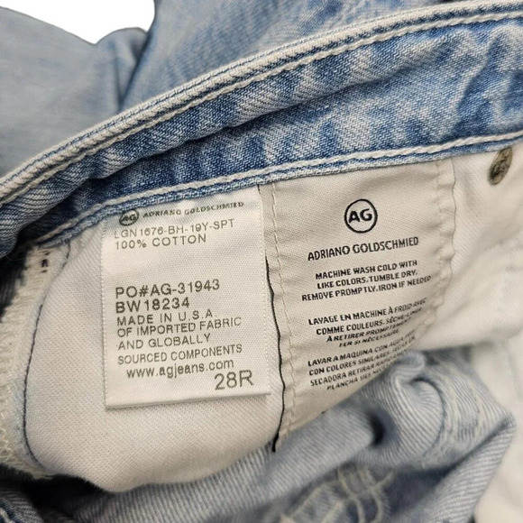 AG Adriano Goldschmied The Phoebe Vintage High Waisted Tapered Leg Raw Edge  28 - Picture 4 of 10